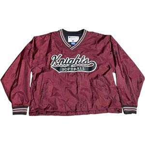 Vintage Champion Windbreaker Jacket Mens Size M Pullover Knights Softball Sport